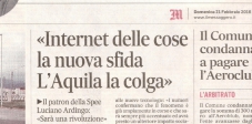 Internet delle cose, la nuova sfida: L'Aquila la colga!