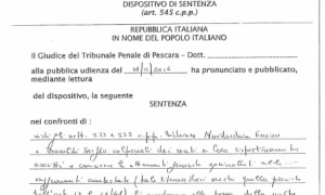 Sentenza penale del Tribunale di Pescara